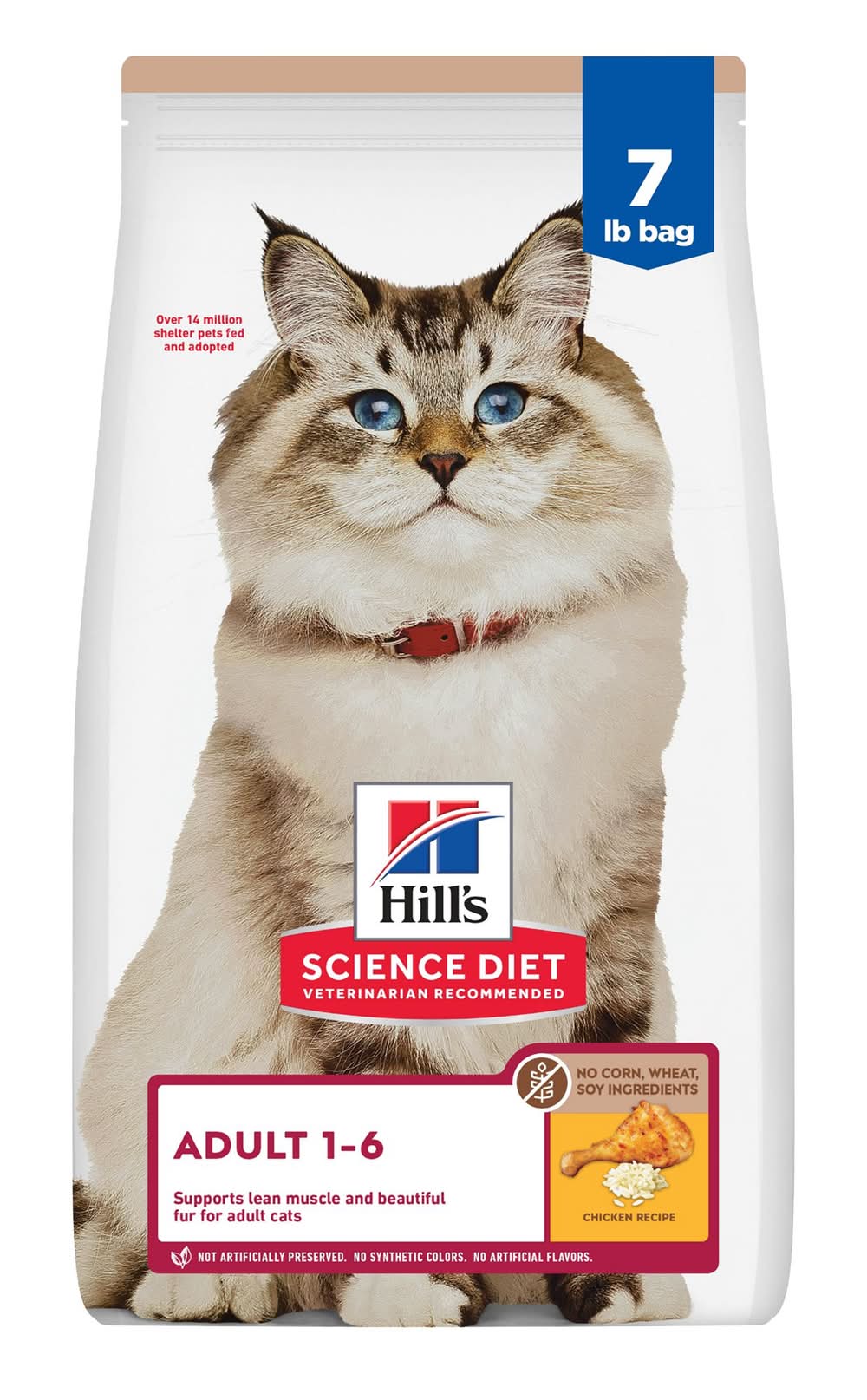 Hill's® Science Diet® No Corn, No Wheat, No Soy Adult Dry Cat Food - Chicken (Size: 7 Lb)