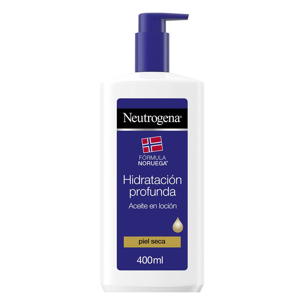 Neutrogena, Aceite en Loción Hidratación Profunda, Piel Seca, 400 ml