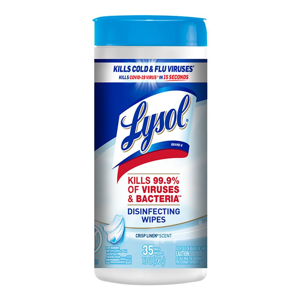 Lysol · Toallas desinfectantes para superficies, crisp linen (35 un)