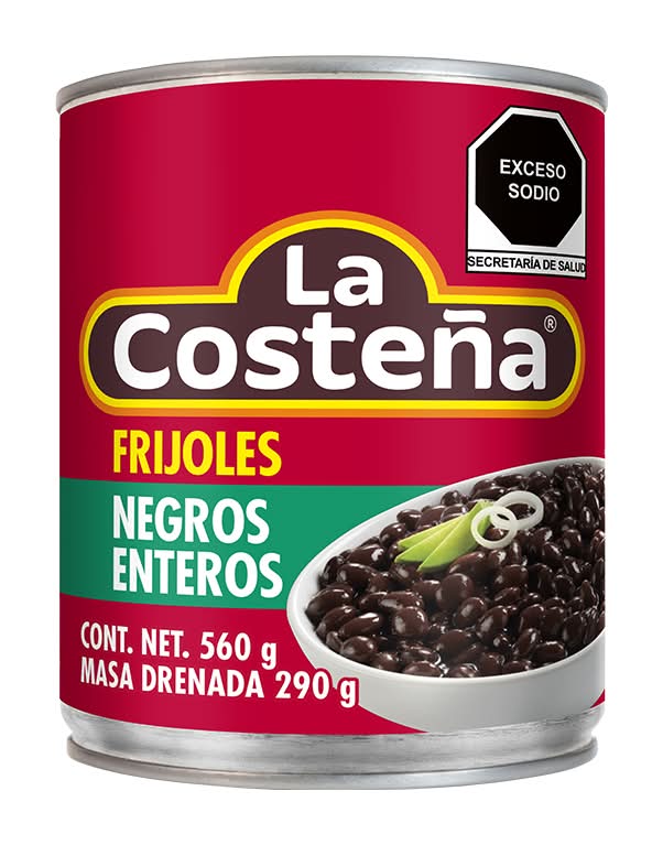 La Costeña · Frijoles negros enteros (560 g)