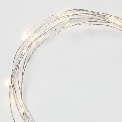 Room Essentials Extended Led Fairy Lights, 12 in, Silver