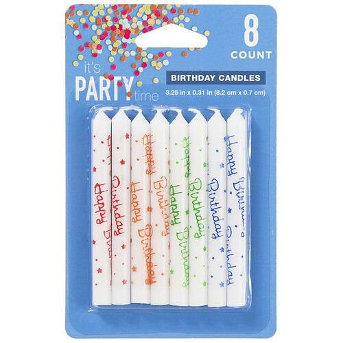 Festive Voice Spiral Happy Birthday Candles - 8.0 ea