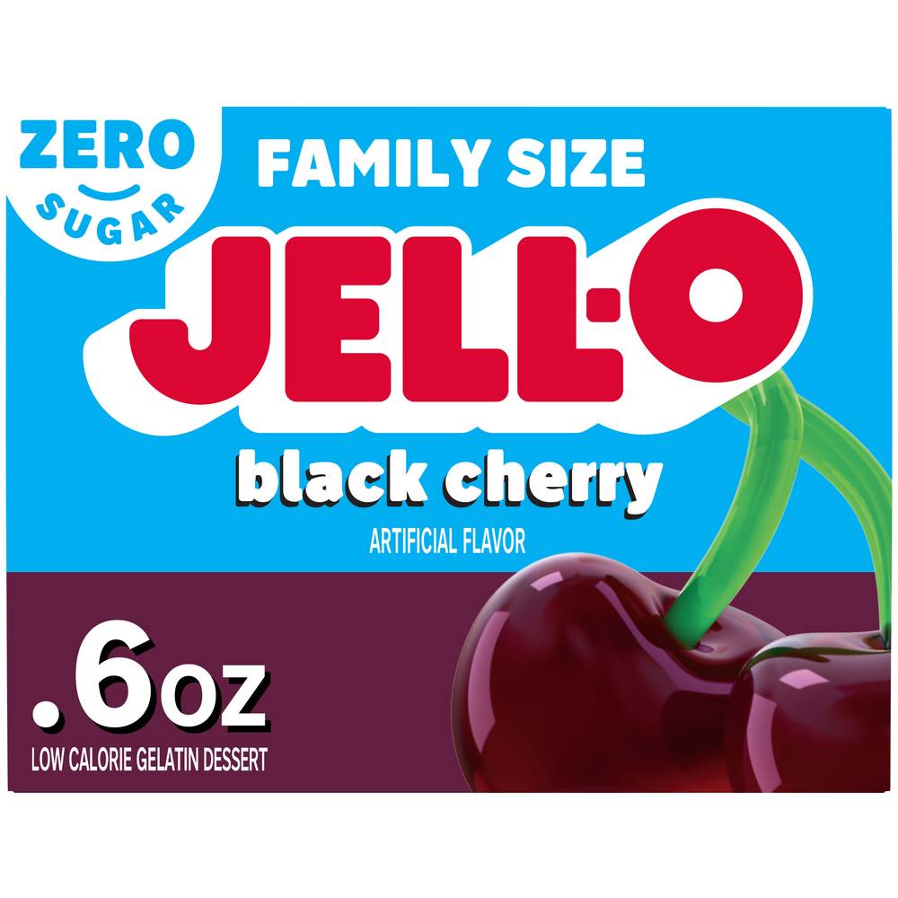 Jell-O Black Cherry Sugar Free Gelatin Dessert (0.6 oz)