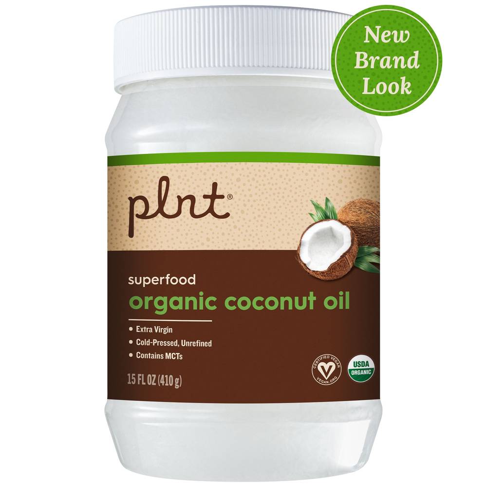 plnt Organic Extra Virgin Cold Pressed Coconut Oil (15 fl oz)