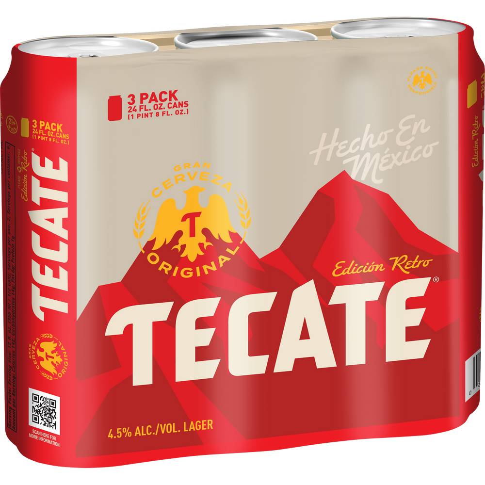 Tecate Original Mexican Imported Lager Beer (3 pack, 8 fl oz)