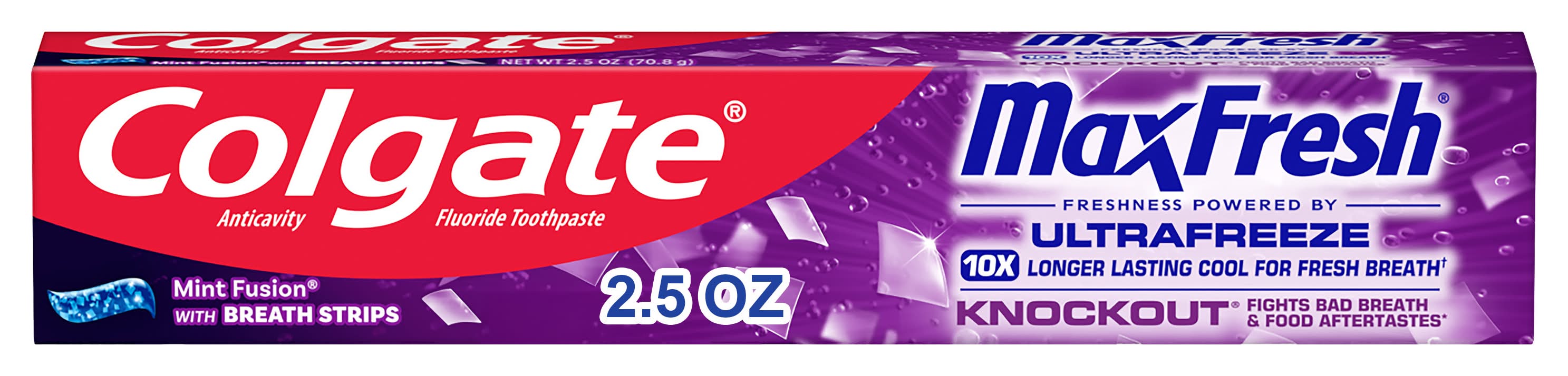 Colgate Max Fresh Knockout Mint Fusion Whitening Toothpaste (2.5 oz)