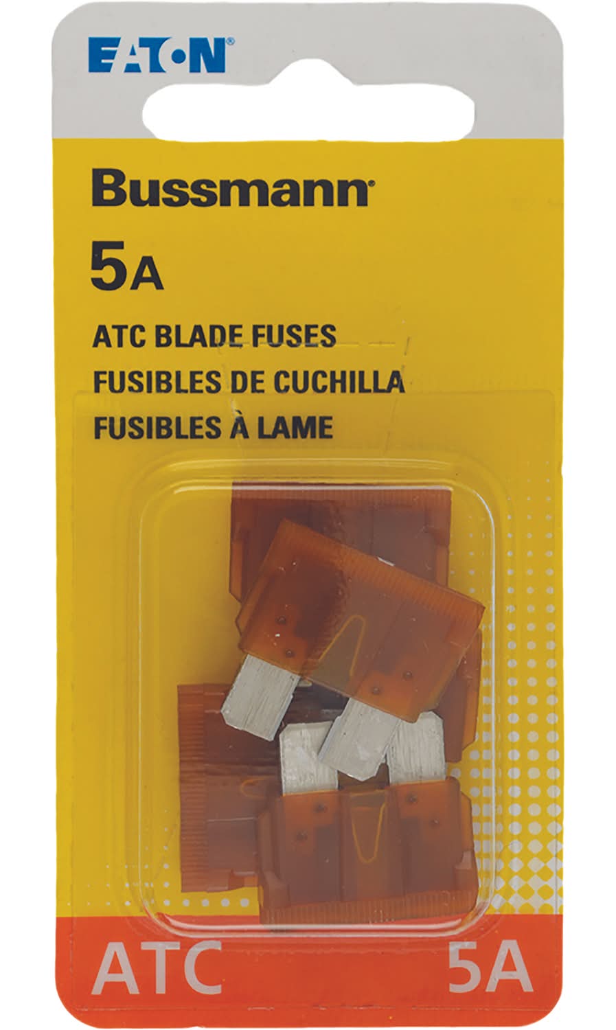 Bussmann 5 Amps Atc Brown Blade Fuse 5 Pk