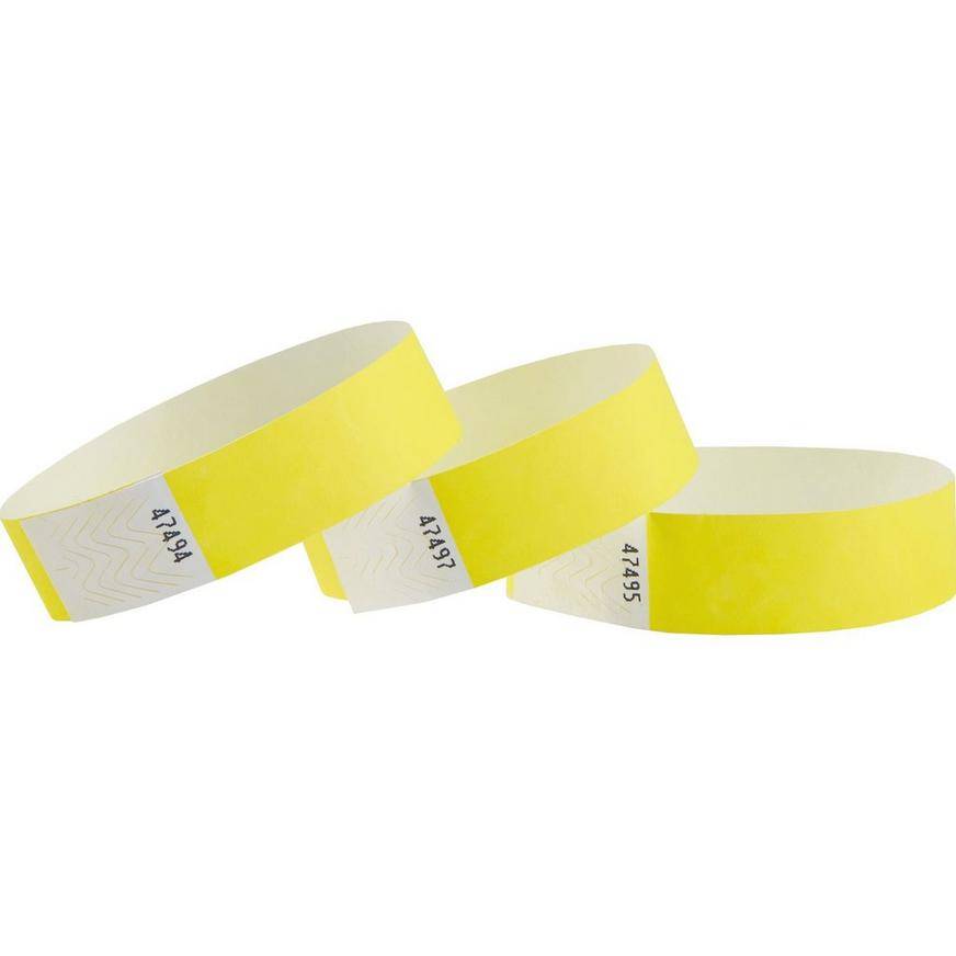 Party City Wristbands (250ct) (3/4in x 10in/yellow)