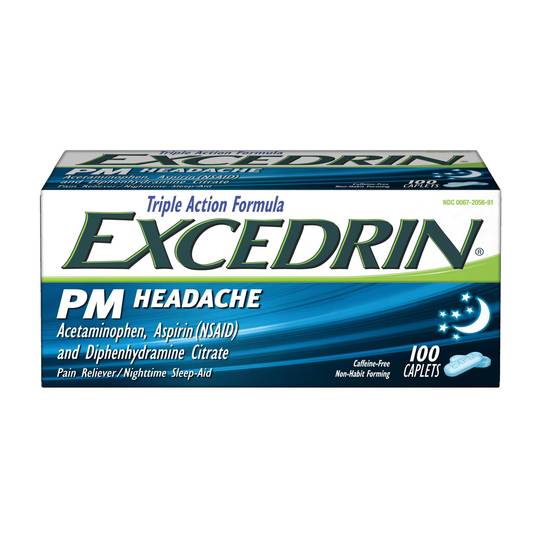 Excedrin PM Caffeine-Free Caplets - 100 ct