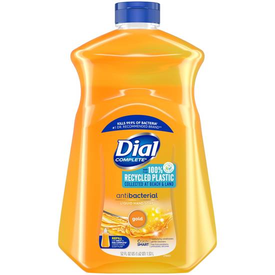 Dial Antibacterial Liquid Hand Soap Refill, Gold, 52 OZ