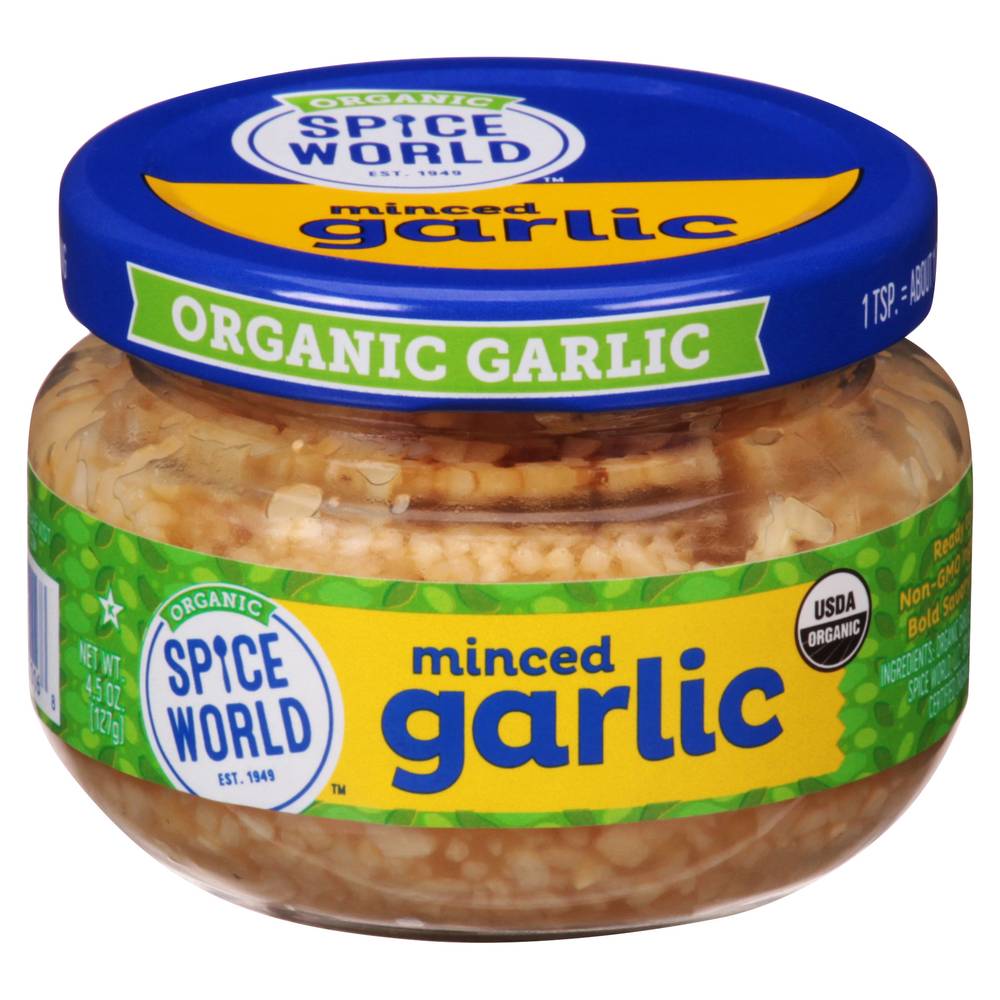 Spice World Organic Minced Garlic (4.5 oz)