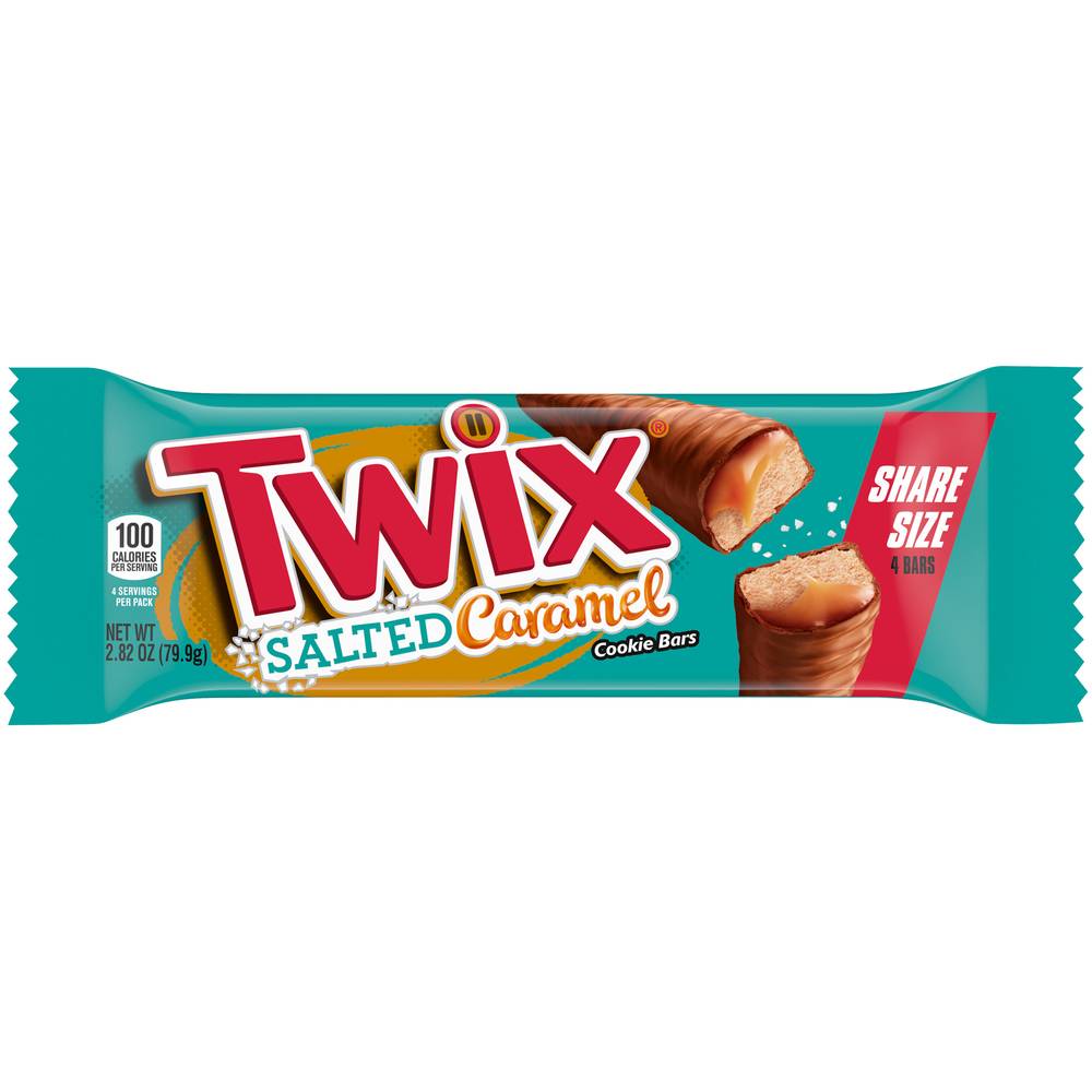 Twix Cookie Bars, Salted Caramel (2.8 oz, 4 ct)