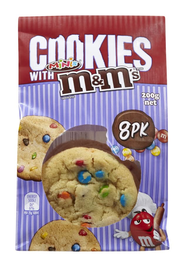 M&M's Cookies With Minis (200g, 8 pack)