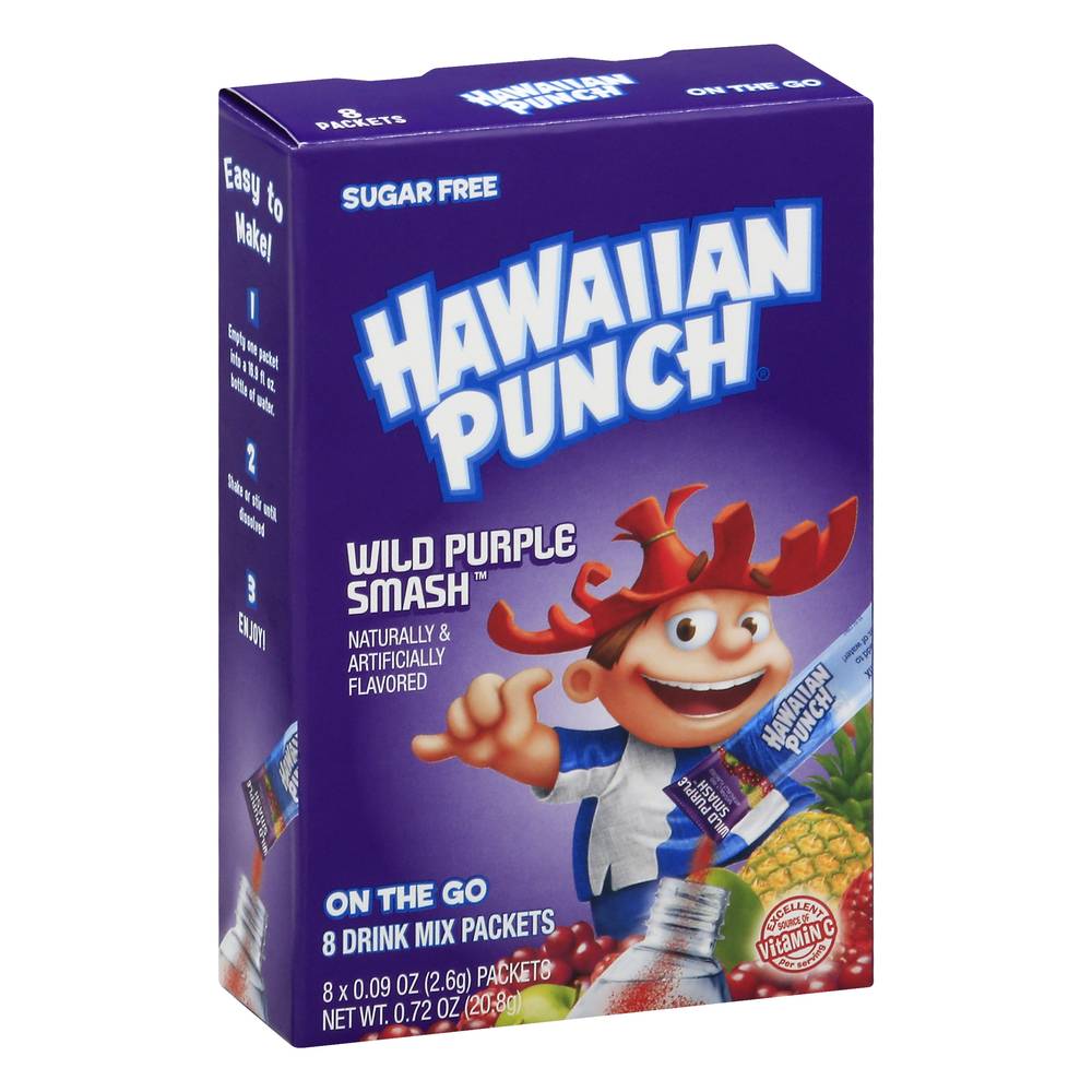 Hawaiian Punch Wild Purple Smash Drink Mix (8 ct, 0.72 oz)