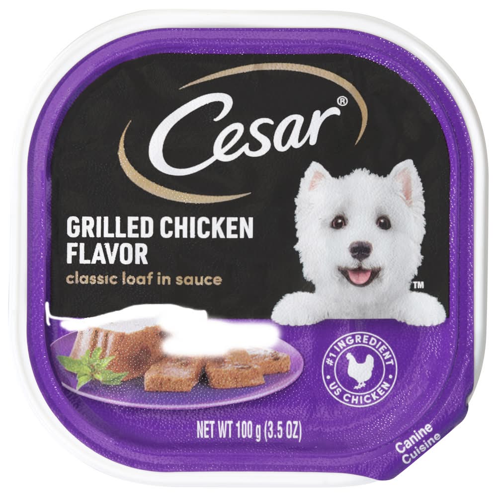 Cesar Classic Loaf in Sauce Grilled Chicken Flavor Dogs Food (3.5 oz)