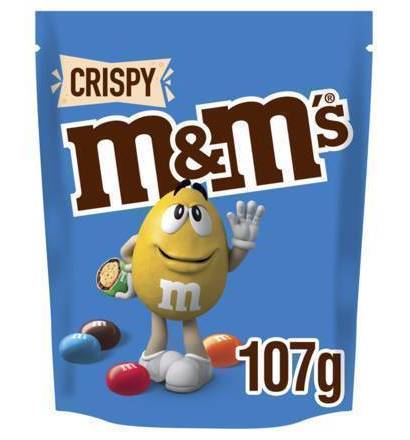 M&M's Crispy Chocolate Pouch Bag 107g