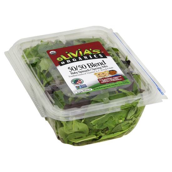 Olivia's Organics Baby Spinach & Spring Mix 50/50 Blend