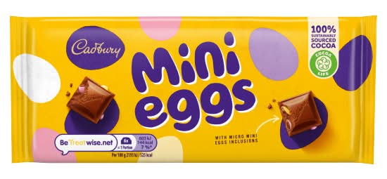 Cadbury Milk Chocolate With Micro Mini Eggs (110g)