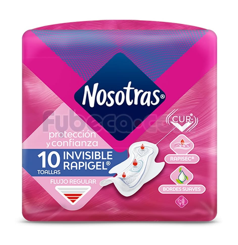 Toallas U.Delgad Alas Nosotras Invisible Rapigel 10X24