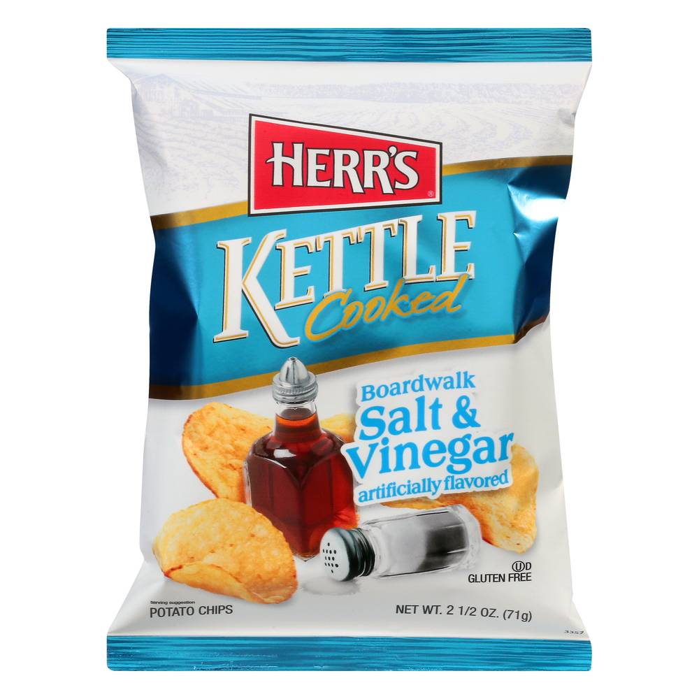 Herr's Kettle Cooked Boardwalk Salt & Vinegar Chips (2.5 oz)