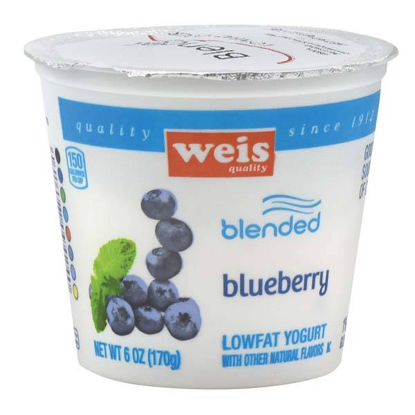 Weis Quality Blended Lowfat Yogurt, Blueberry (6 oz)