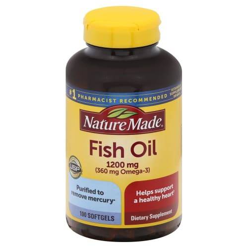 Nature Made Fish Oil 1200 mg Dietary Supplement (100 ct)
