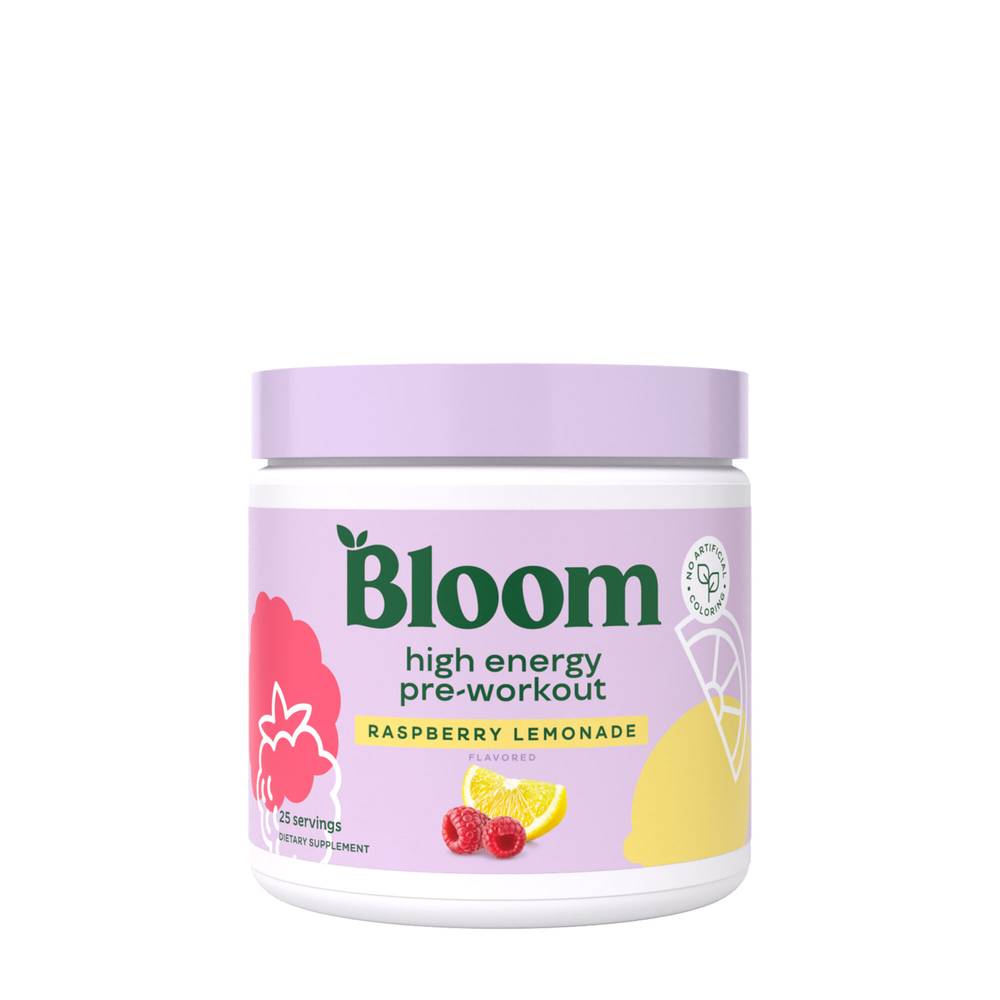 Bloom High Energy Pre-Workout Powder (raspberry lemonade)