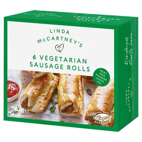 Linda McCartney's 6 Vegetarian Sausage Rolls 342g