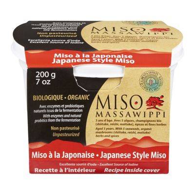 Miso Massawippi · Miso à la japonaise biologique (200 g) - Organic Japanese style miso (200 g)
