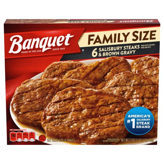 Banquet Salisbury Steaks and Brown Gravy (6 ct)