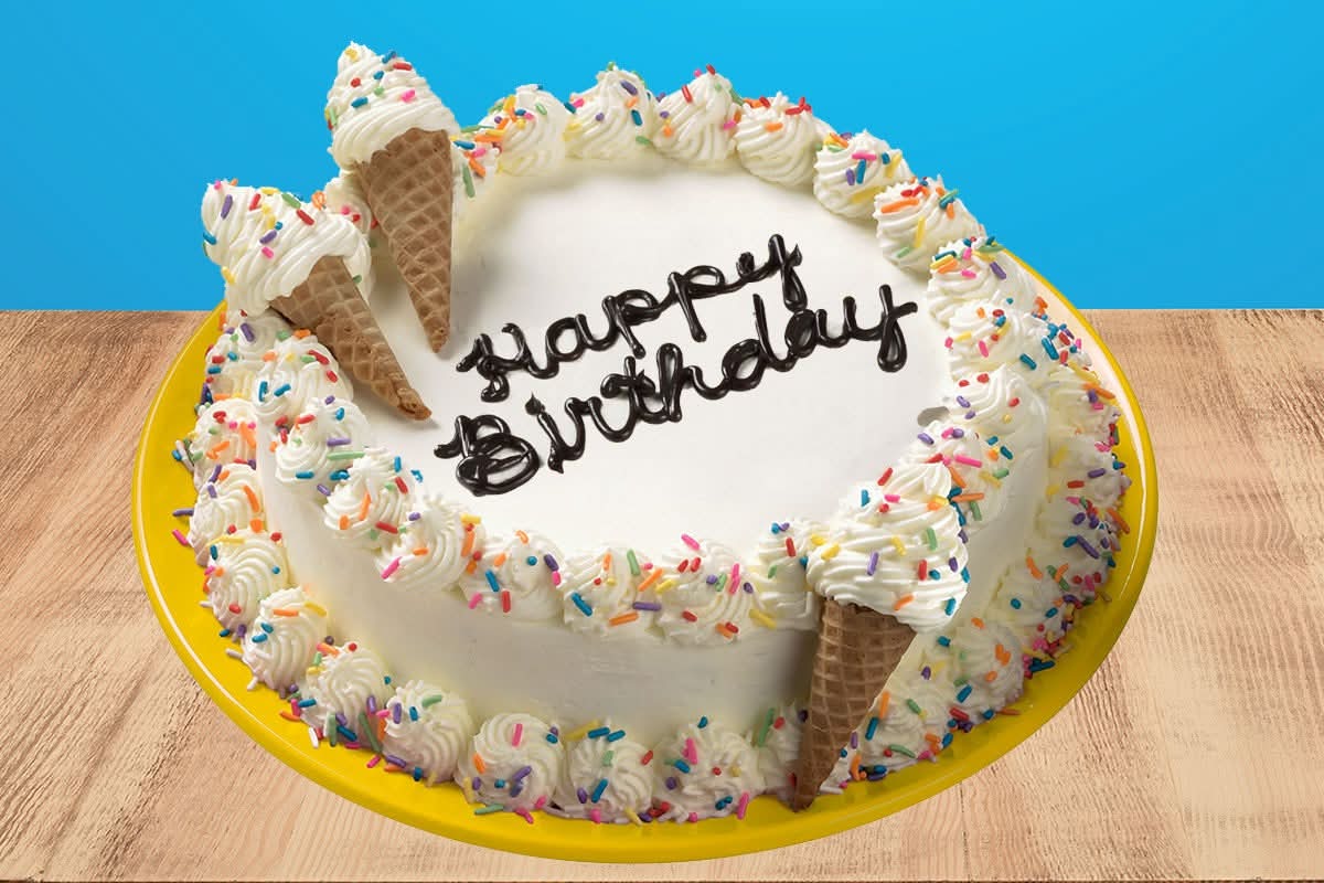 Small Vanilla and Chocolate Ice Cream Cake- Celebration Cake (Ready-Made)