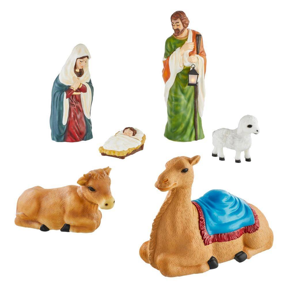 Home Accents Holiday 6-Piece Led Nativity Scene Holiday Yard Decoration