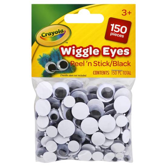 Crayola Peel 'N Stick Black Wiggle Eyes (150 ct)
