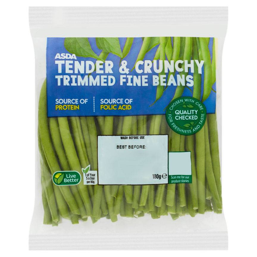 ASDA Tender & Crunchy Trimmed Fine Beans (180g)