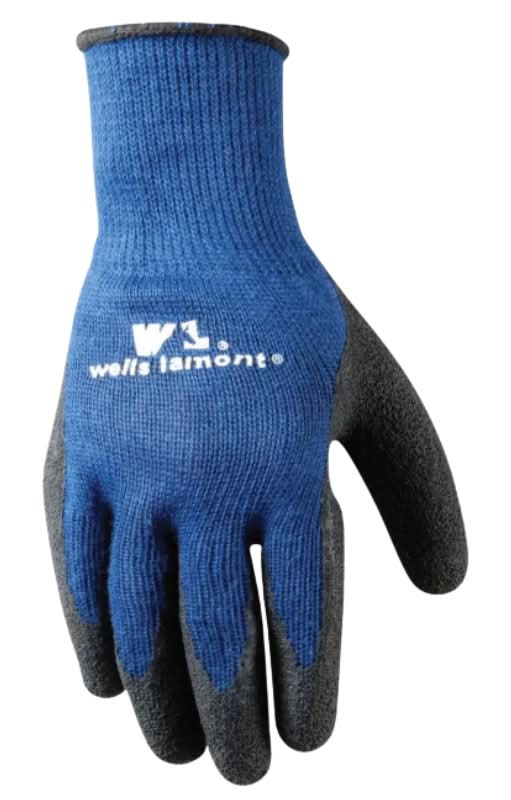 Wl Glove Blue Knit Latex Dipped