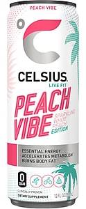 Celsius Sugar-Free Peach Vibe Sparkling Energy Drink, 12 fl. oz. (889392010190)
