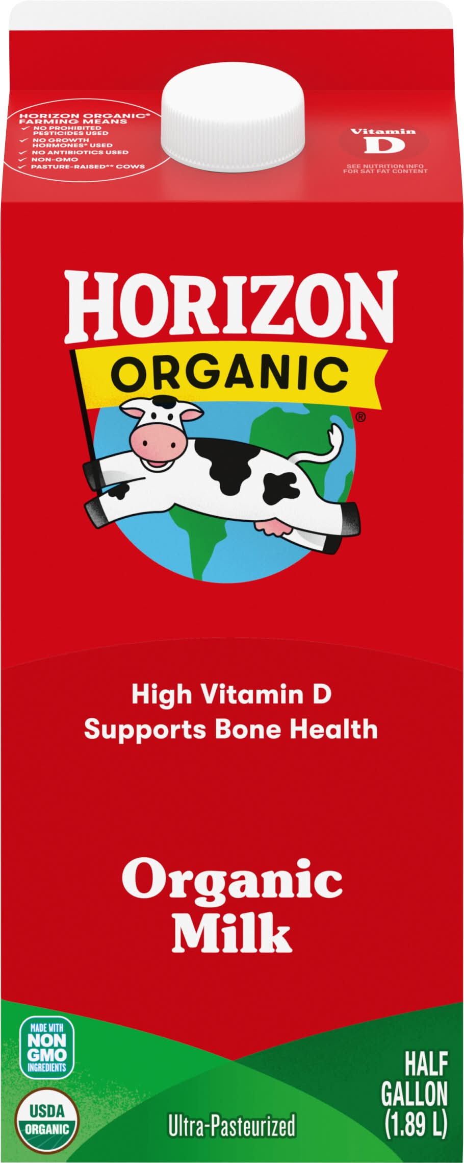 Horizon Organic High Vitamin D Whole Milk (1.89 L)