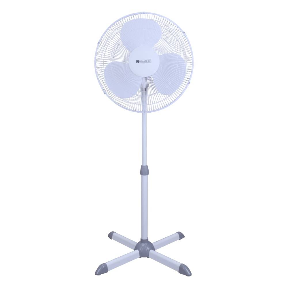 Utilitech 120-volt 3-speed Indoor Oscillating Pedestal Fan (16-in/white )