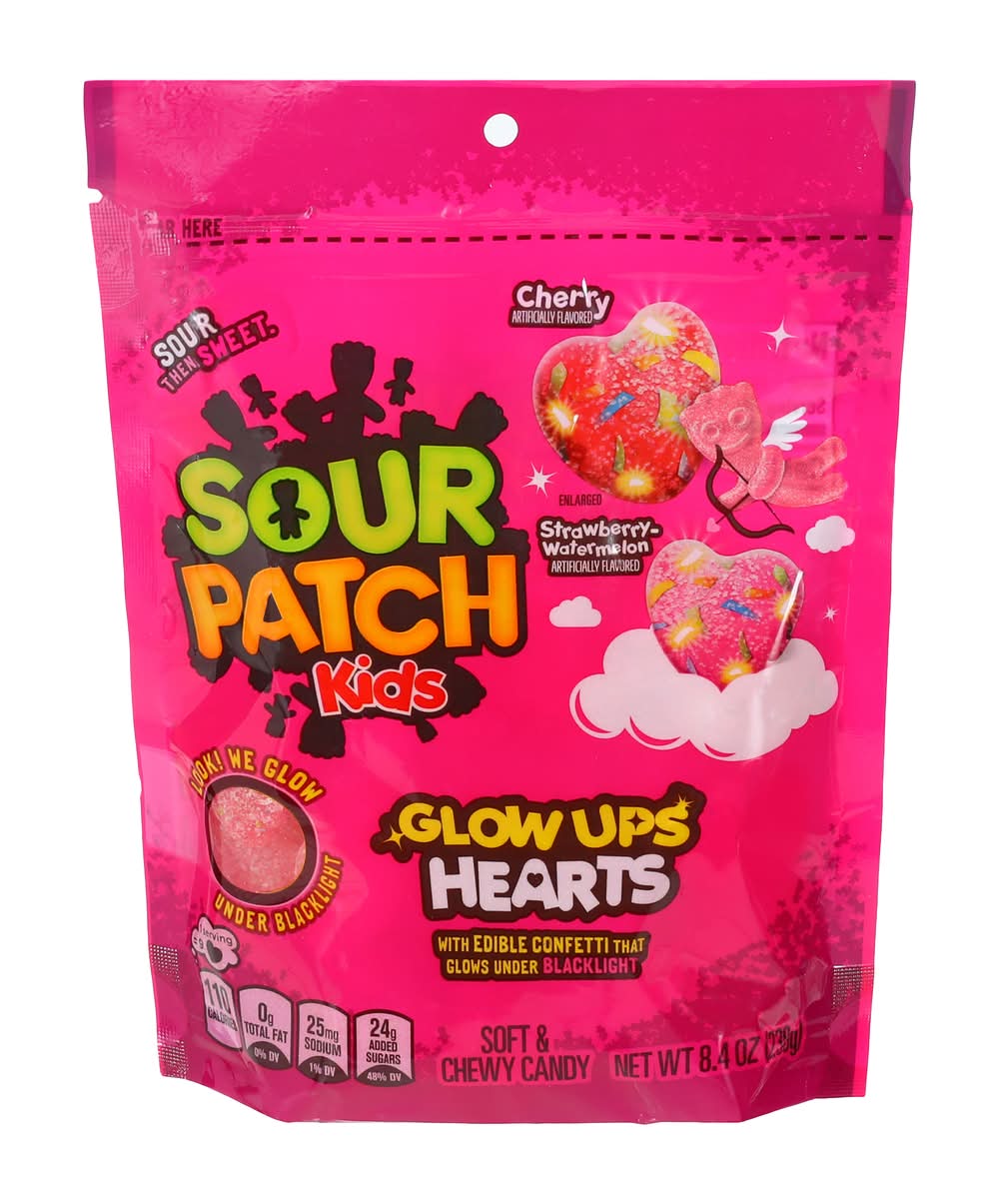 Sour Patch Kids® Glow Ups Hearts Candy 8.4oz Glow Ups Hearts