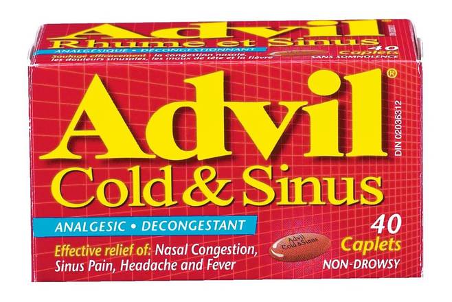 Advil Cold & Sinus Caplets (40 units)