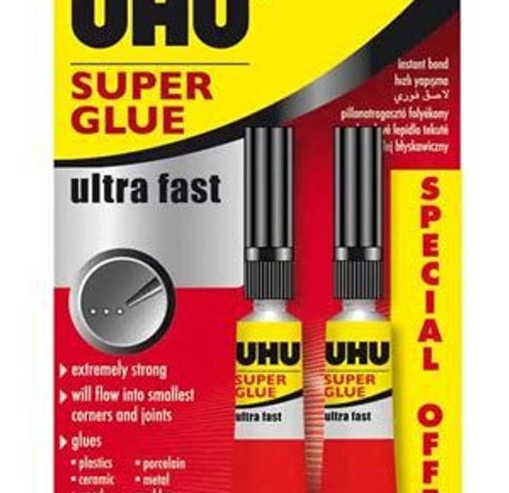 UHU Superglue Carded 3gm 2 pack (396120)
