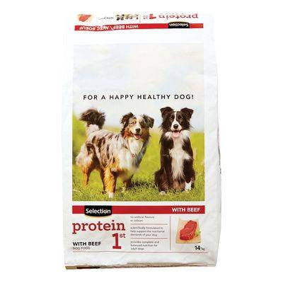 Selection nourriture pour chiens avec bœuf, protéine 1 (14 kg) - dog food with beef, proteine 1 (14 kg)