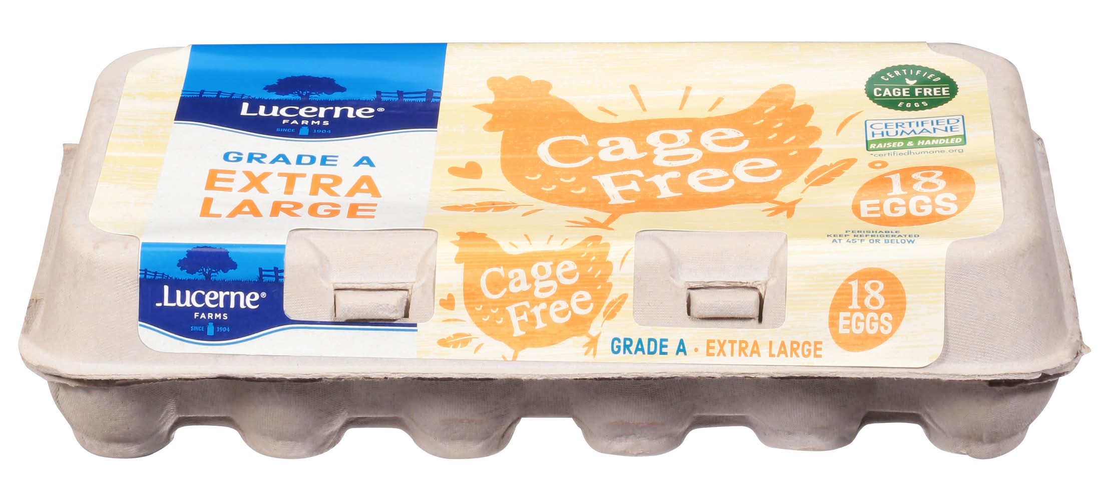 Lucerne Cage Free Grade a Eggs, XL (30 oz, 18 ct)