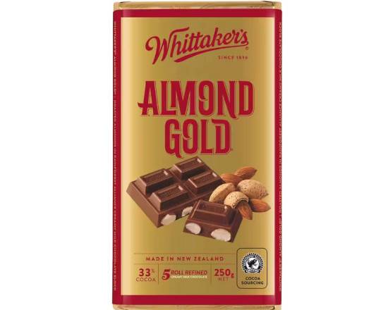 Whittakers Block 250g Almond Gold