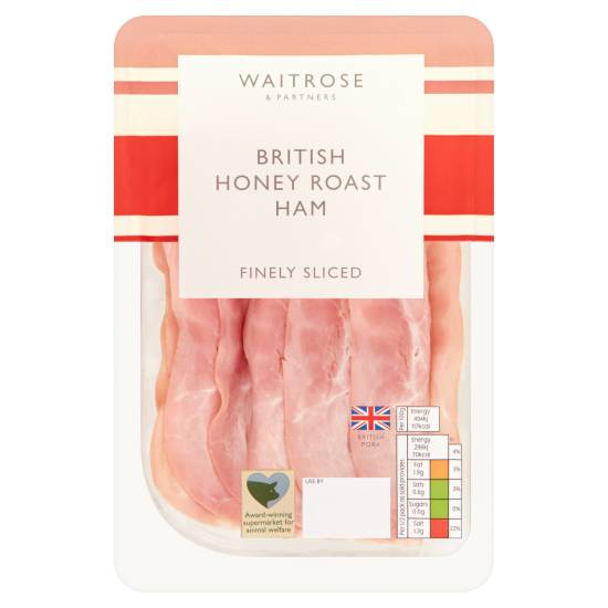 Waitrose British Honey Roast Ham Finely Sliced