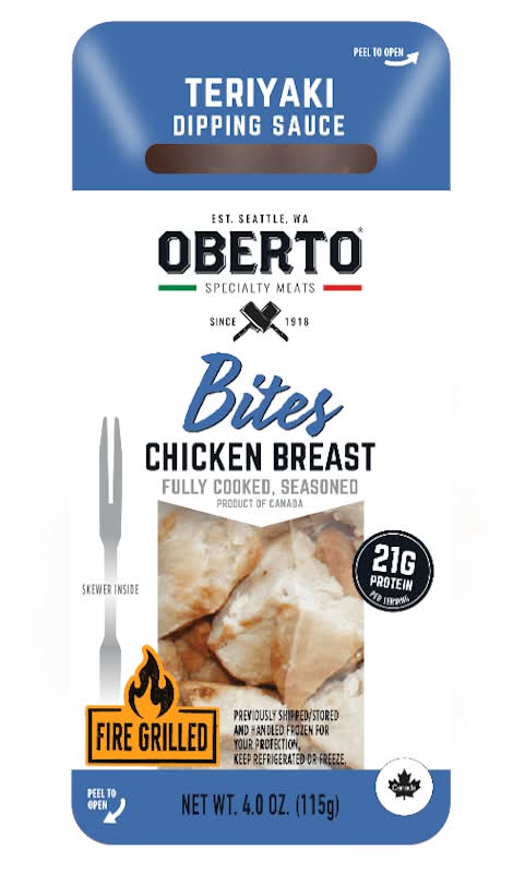 Oberto® Chicken Bites with Teriyaki Dipping Sauce 4 oz