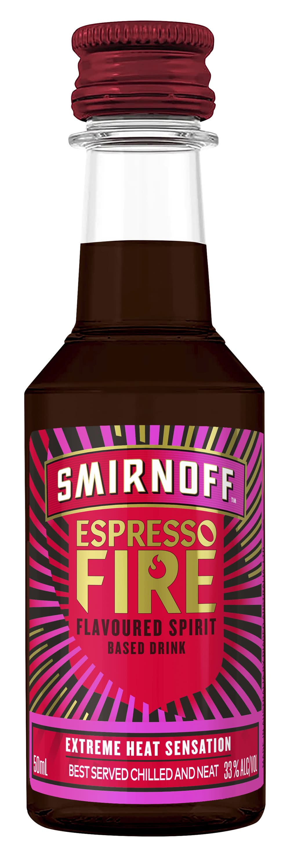 Smirnoff Mini Spirit Vodka, Espresso Fire (50mL)