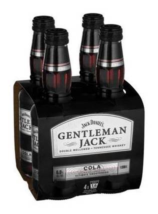 Jack Daniel's Gentleman Jack & Cola Bottle 330ml (4 Pack)