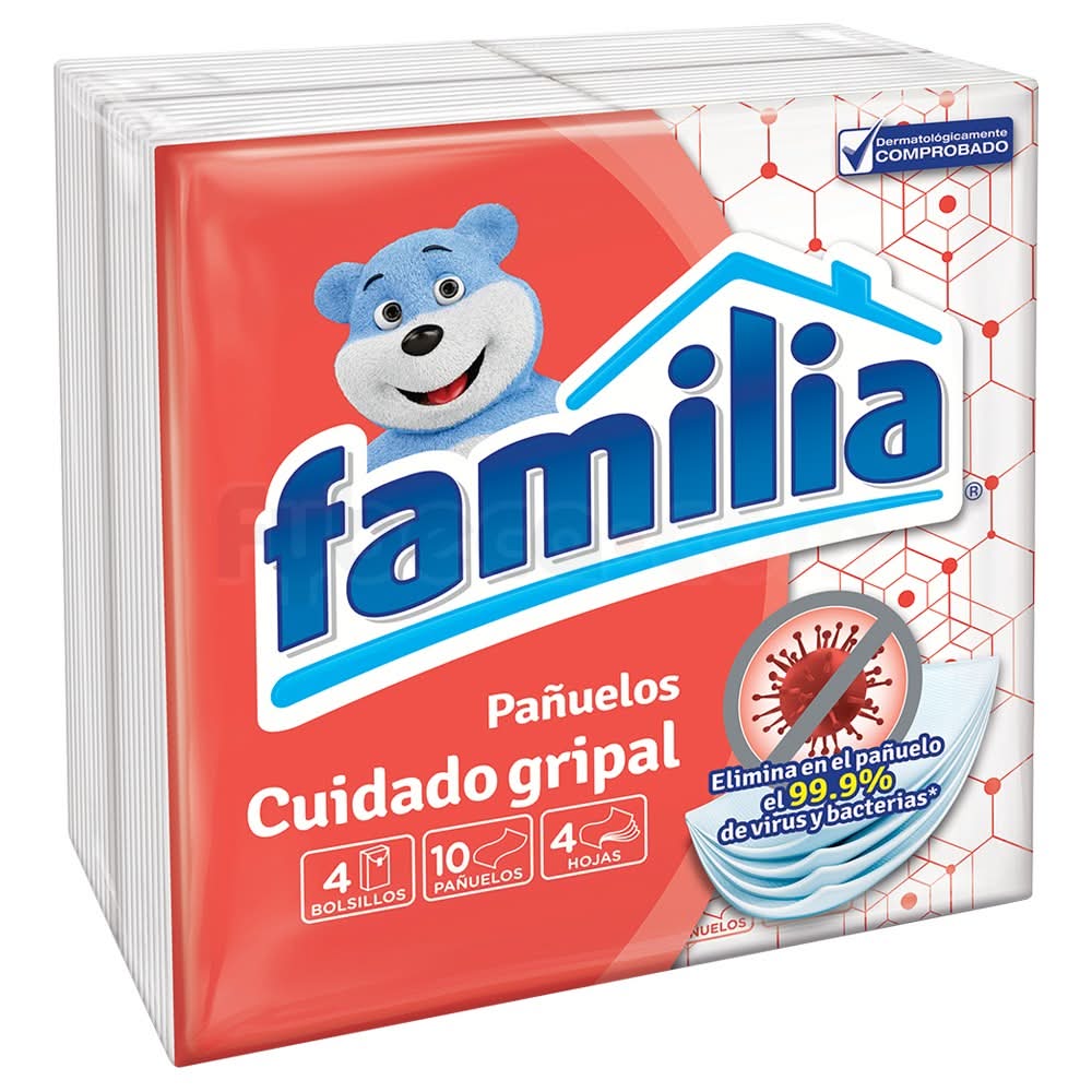 Panuelos Faciales Familia Familia Bolsil.Cuid.Gripal X 4