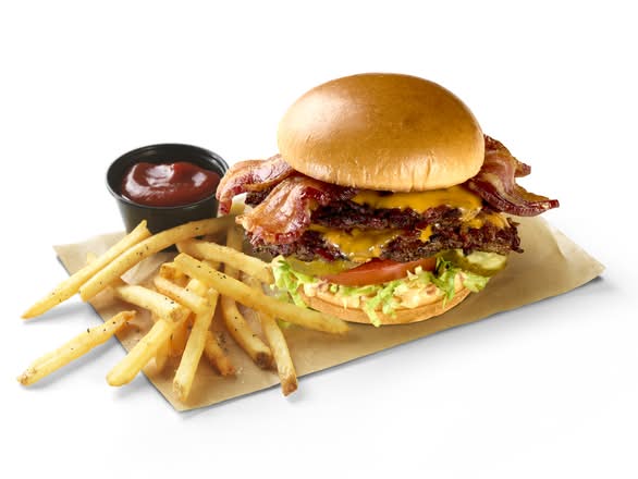 Triple-Bacon Cheeseburger